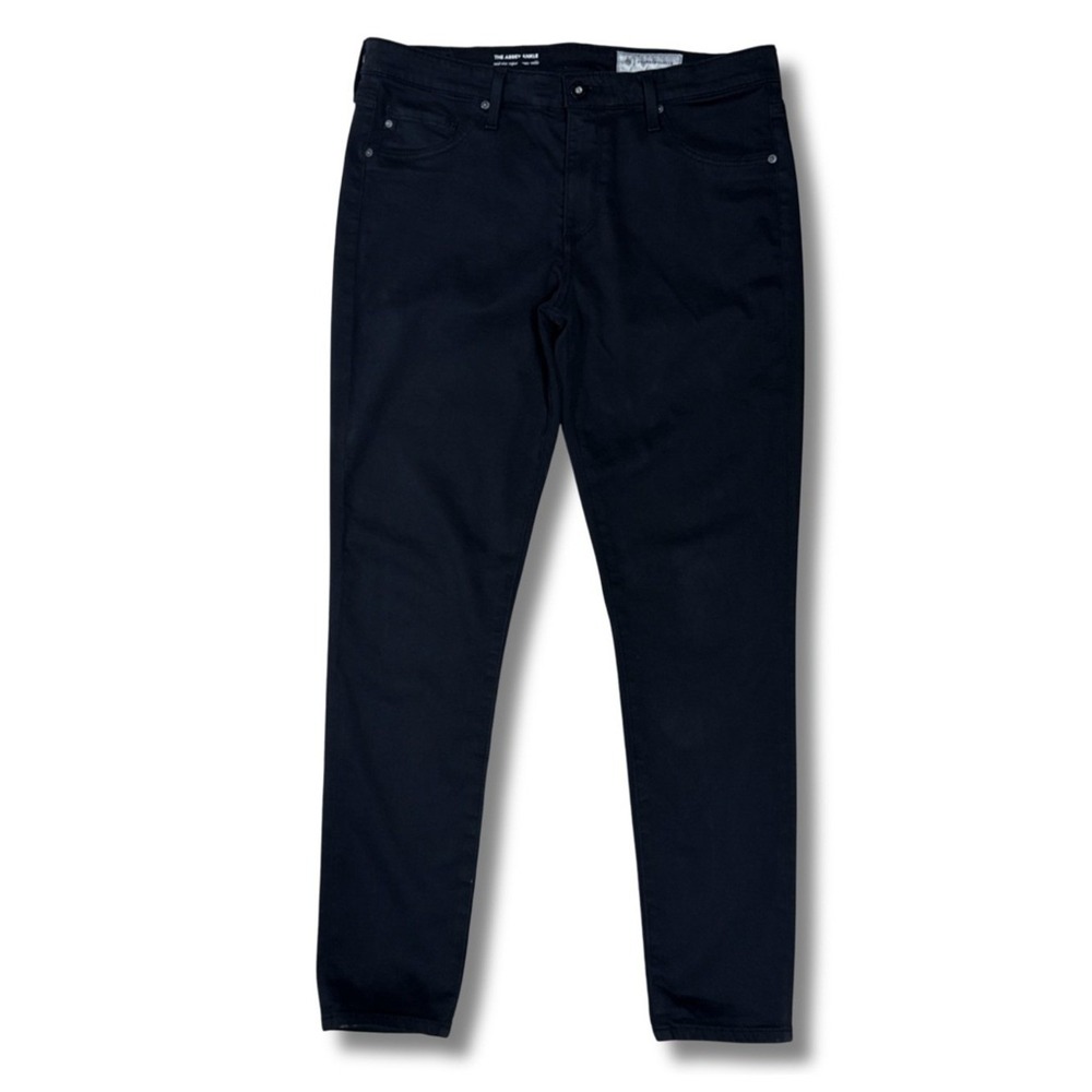 AG Adriano Goldschmied The Abbey Ankle Mid-Rise Super Skinny Black Jeans 31R